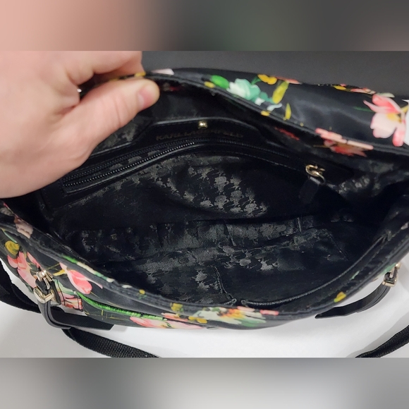 Karl Lagerfeld Black Floral Women's Bag - Picture 10 of 15